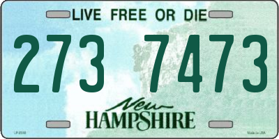 NH license plate 2737473