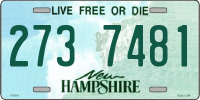 NH license plate 2737481