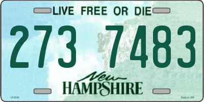 NH license plate 2737483