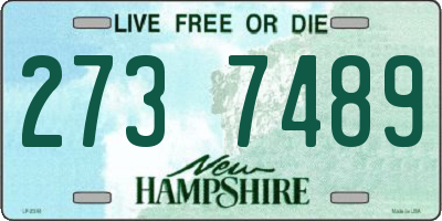 NH license plate 2737489