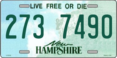 NH license plate 2737490