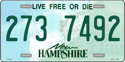 NH license plate 2737492