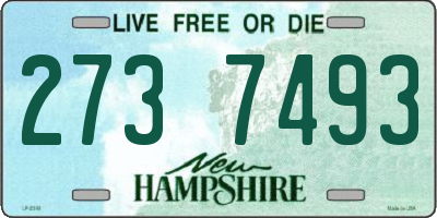 NH license plate 2737493