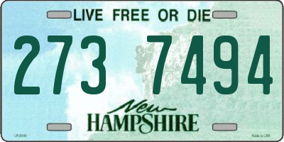 NH license plate 2737494