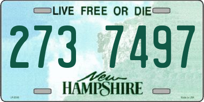 NH license plate 2737497
