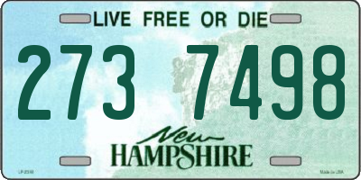 NH license plate 2737498