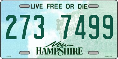 NH license plate 2737499