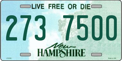 NH license plate 2737500