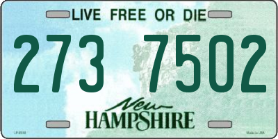 NH license plate 2737502