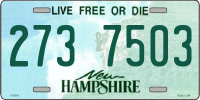 NH license plate 2737503