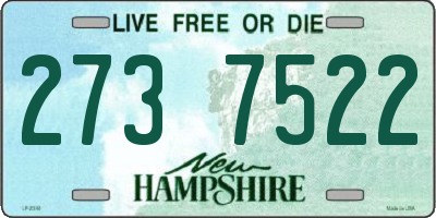 NH license plate 2737522