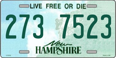 NH license plate 2737523