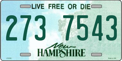 NH license plate 2737543