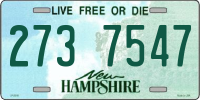 NH license plate 2737547