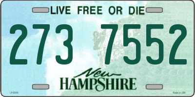 NH license plate 2737552