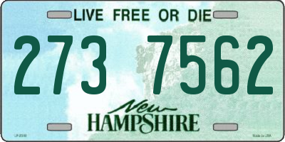 NH license plate 2737562