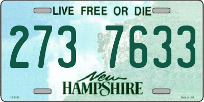 NH license plate 2737633