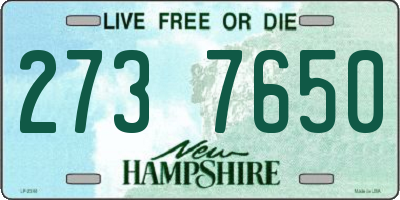 NH license plate 2737650