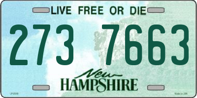 NH license plate 2737663