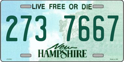 NH license plate 2737667