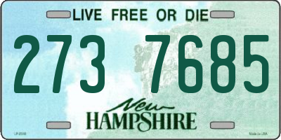 NH license plate 2737685
