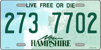 NH license plate 2737702