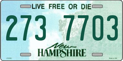 NH license plate 2737703