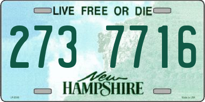 NH license plate 2737716