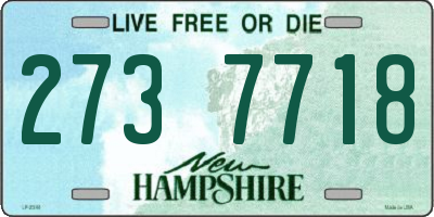NH license plate 2737718