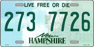 NH license plate 2737726
