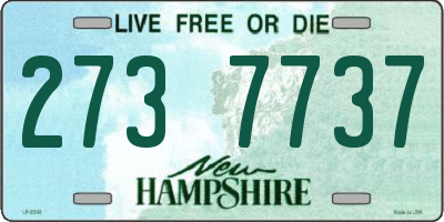 NH license plate 2737737