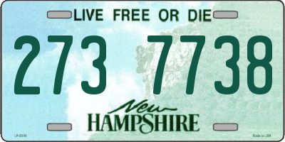 NH license plate 2737738