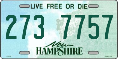 NH license plate 2737757