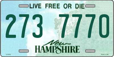 NH license plate 2737770