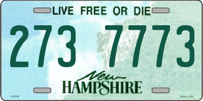 NH license plate 2737773