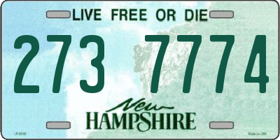 NH license plate 2737774