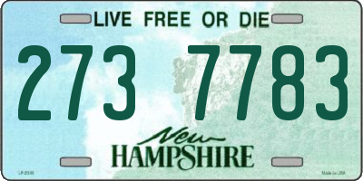 NH license plate 2737783