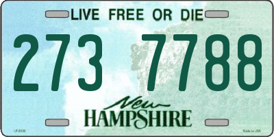 NH license plate 2737788