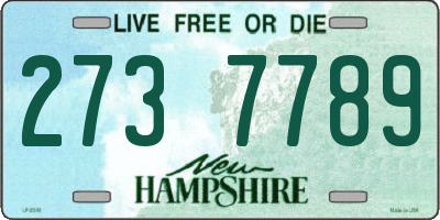NH license plate 2737789