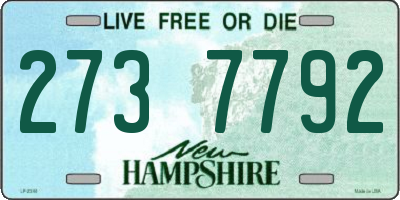 NH license plate 2737792