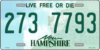 NH license plate 2737793
