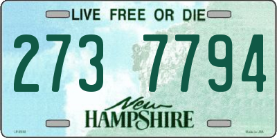 NH license plate 2737794