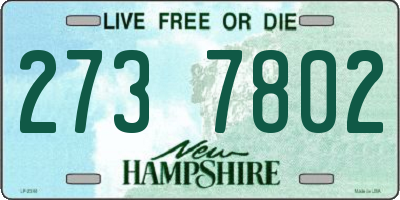 NH license plate 2737802