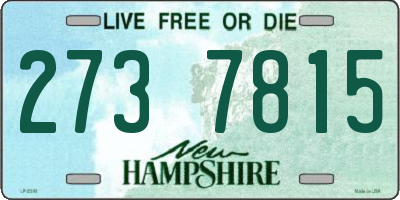 NH license plate 2737815