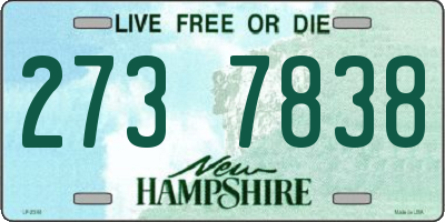 NH license plate 2737838