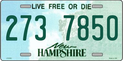 NH license plate 2737850