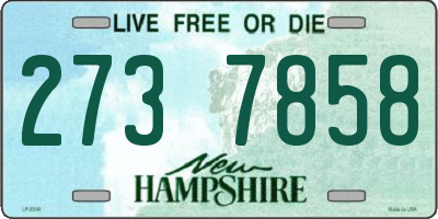 NH license plate 2737858