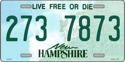 NH license plate 2737873