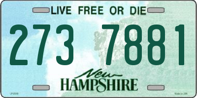 NH license plate 2737881