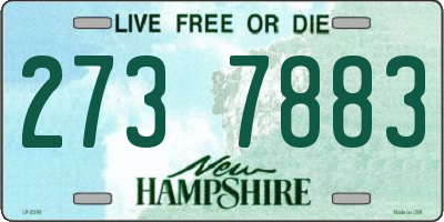 NH license plate 2737883